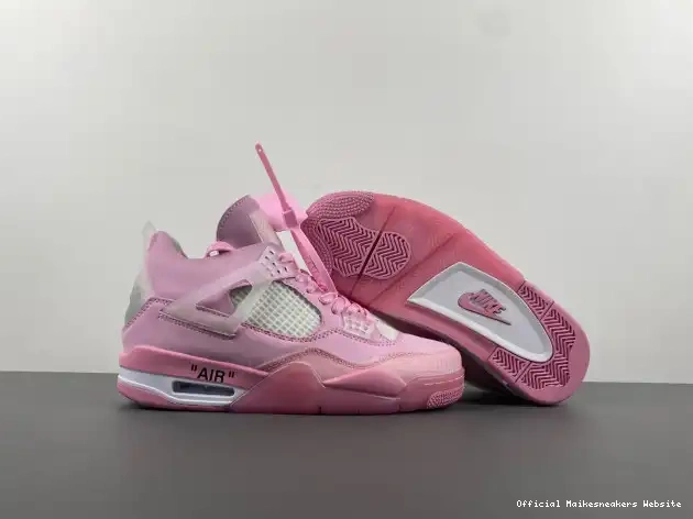 Official Maikesneakers PINK OFF-WHITE X 4 JORDAN 0429